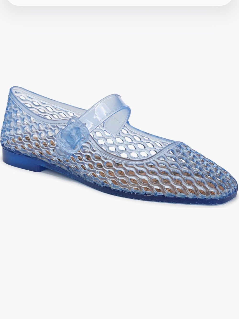 Jelly Mary Jane Flats resort wear feminine woven vacation square toe comfortable